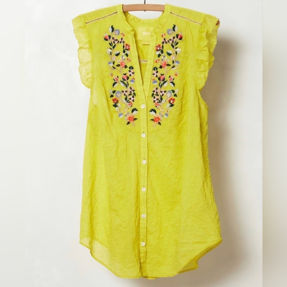 Anthropologie Maeve Threadbloom Top